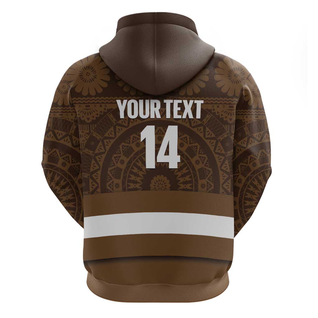 Bula Fiji Football Custom Hoodie One Vanua One Team Tapa Pattern