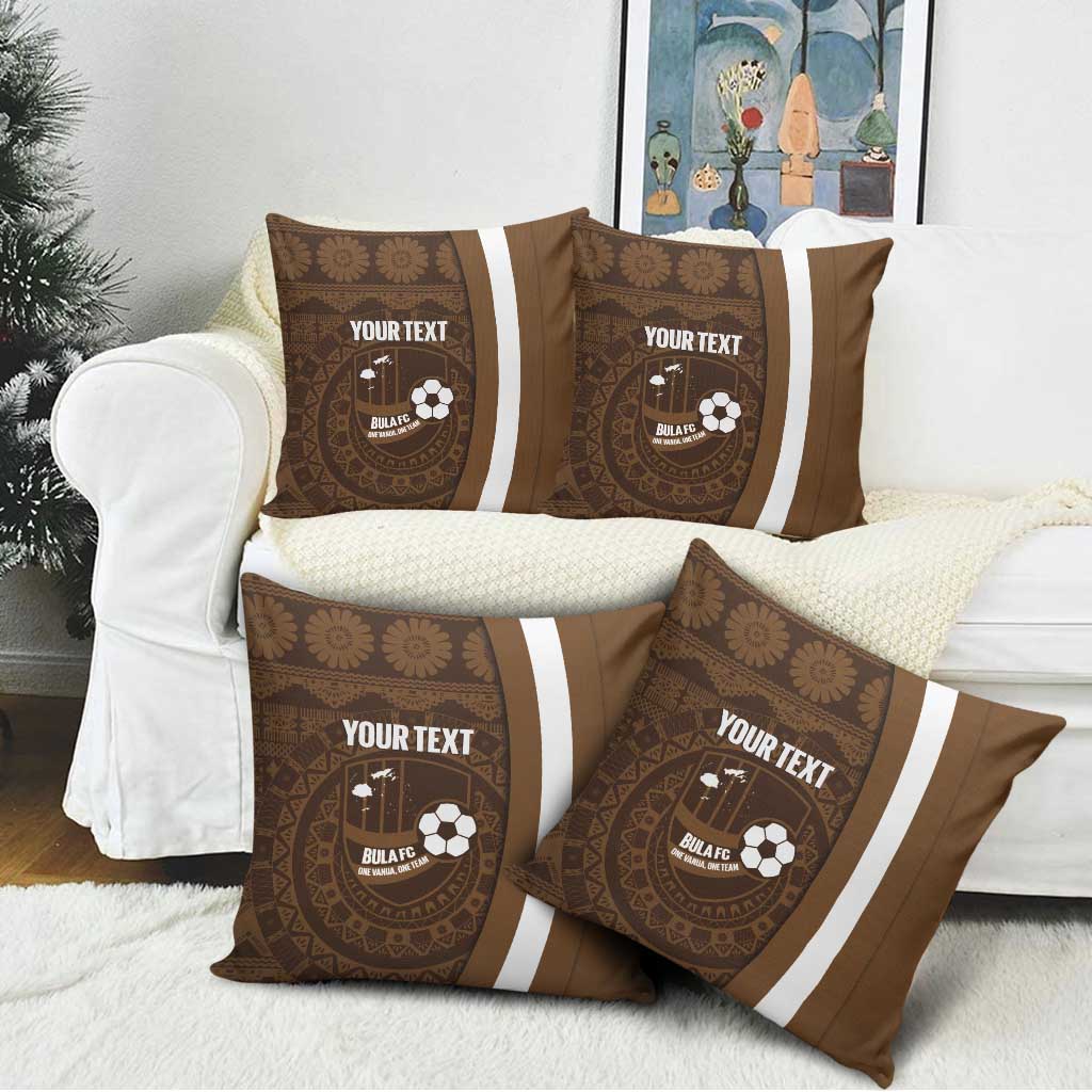 Bula Fiji Football Custom Pillow Cover One Vanua One Team Tapa Pattern