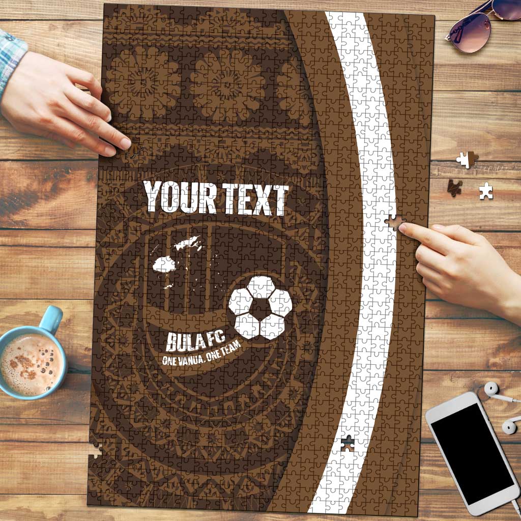 Bula Fiji Football Custom Puzzle One Vanua One Team Tapa Pattern