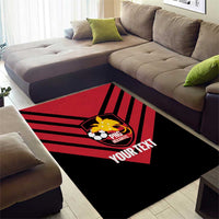 Hekari Papua New Guinea Football Custom Area Rug Go PNG Red Army