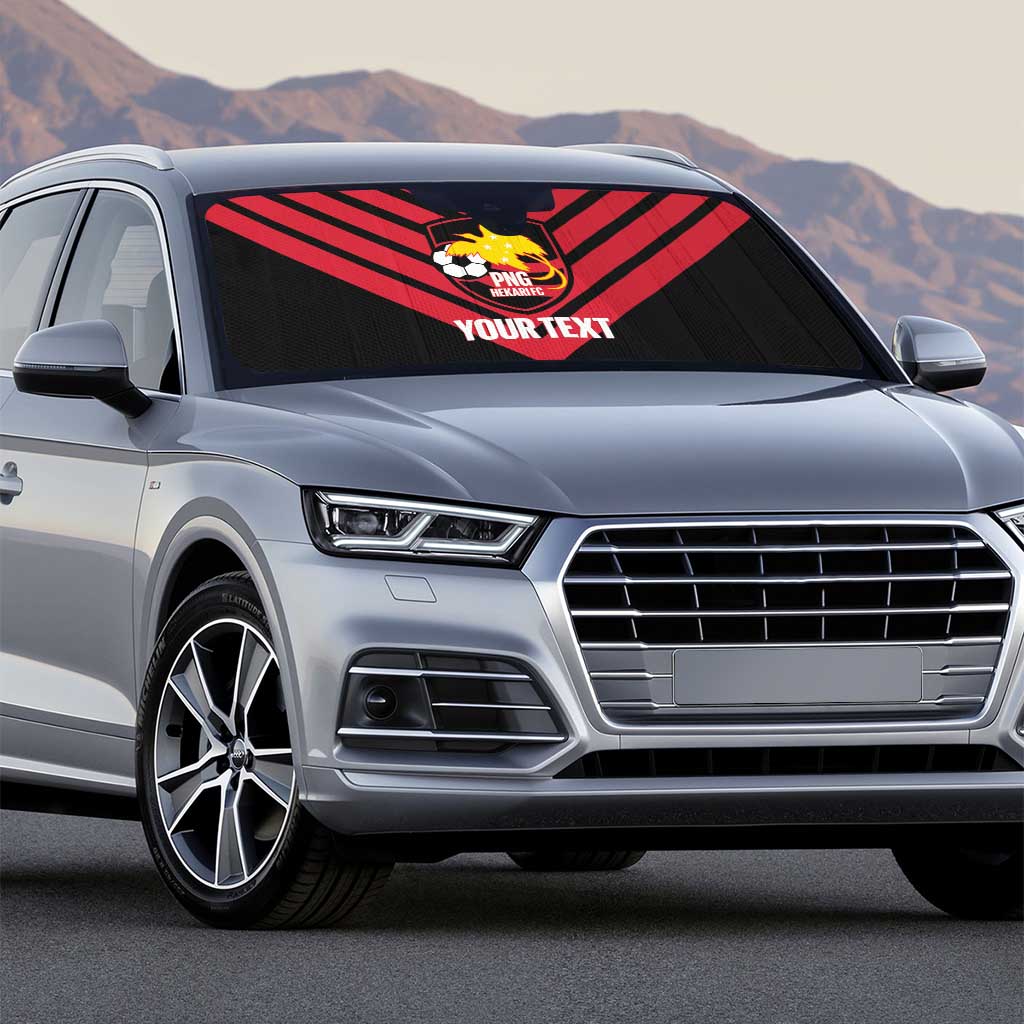 Hekari Papua New Guinea Football Custom Auto Sun Shade Go PNG Red Army