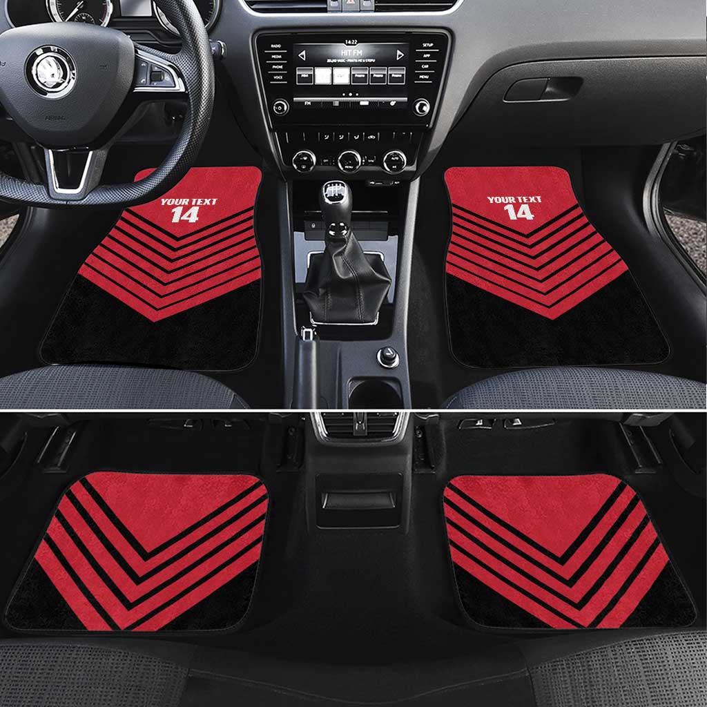 Hekari Papua New Guinea Football Custom Car Mats Go PNG Red Army