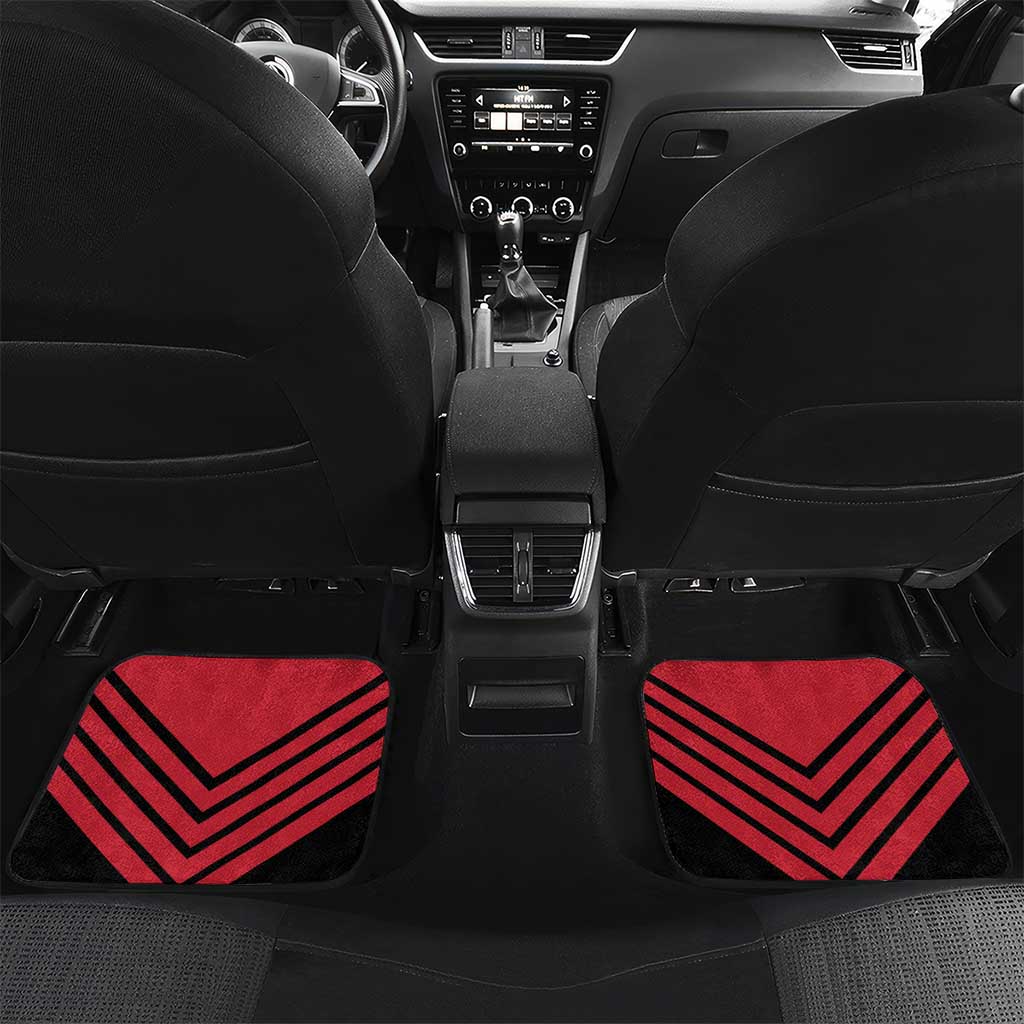 Hekari Papua New Guinea Football Custom Car Mats Go PNG Red Army