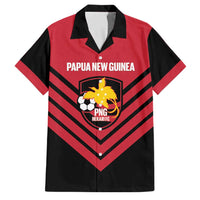 Hekari Papua New Guinea Football Custom Family Matching Off Shoulder Maxi Dress and Hawaiian Shirt Go PNG Red Army LT14 Dad's Shirt - Short Sleeve Red - Polynesian Pride