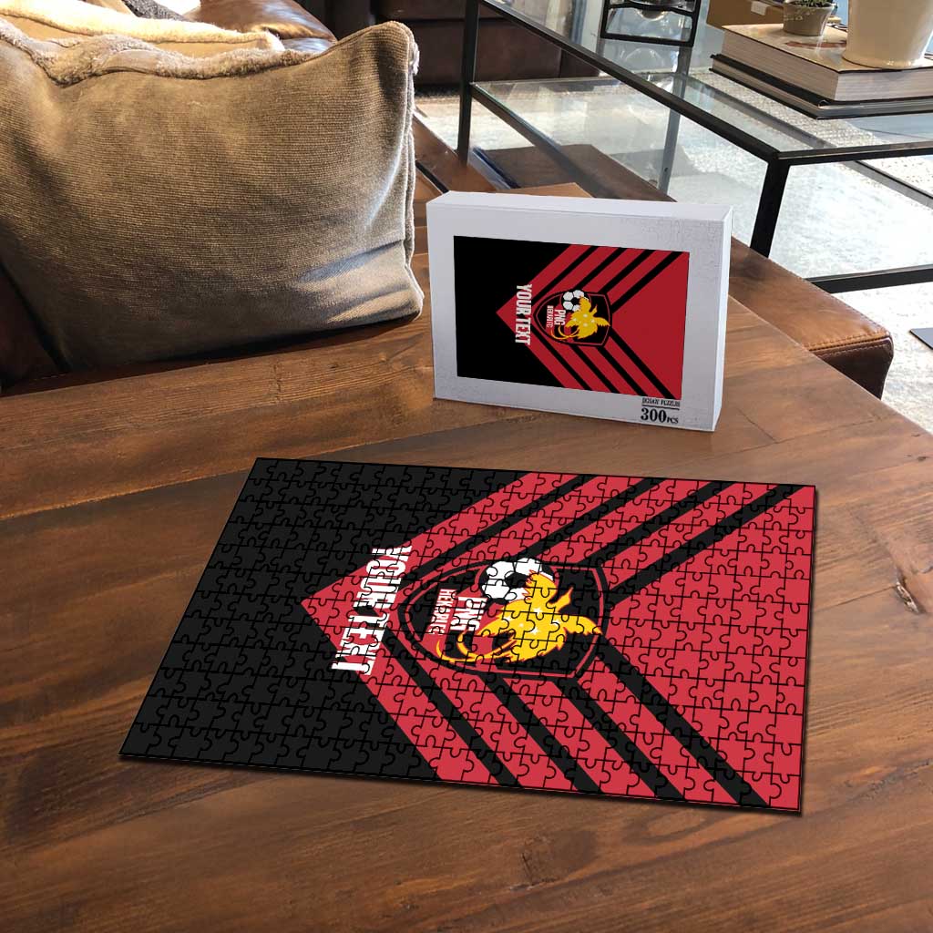Hekari Papua New Guinea Football Custom Puzzle Go PNG Red Army