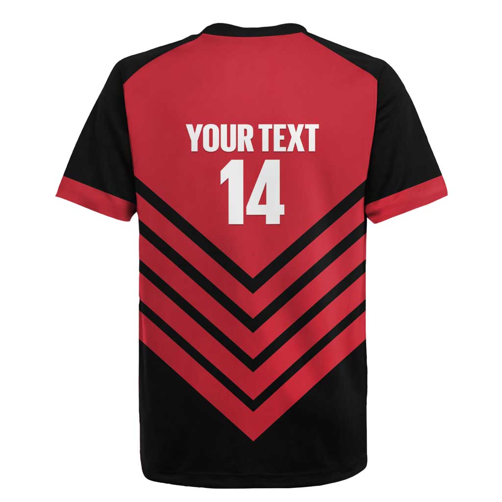 Hekari Papua New Guinea Football Custom Rugby Jersey Go PNG Red Army