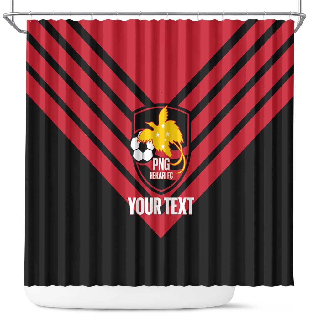 Hekari Papua New Guinea Football Custom Shower Curtain Go PNG Red Army