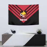 Hekari Papua New Guinea Football Custom Tapestry Go PNG Red Army