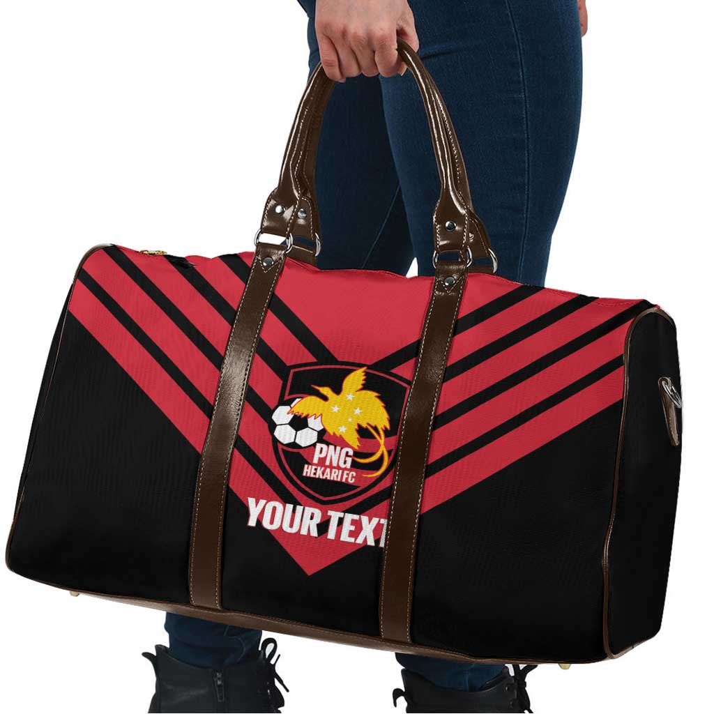 Hekari Papua New Guinea Football Custom Travel Bag Go PNG Red Army LT14 - Polynesian Pride