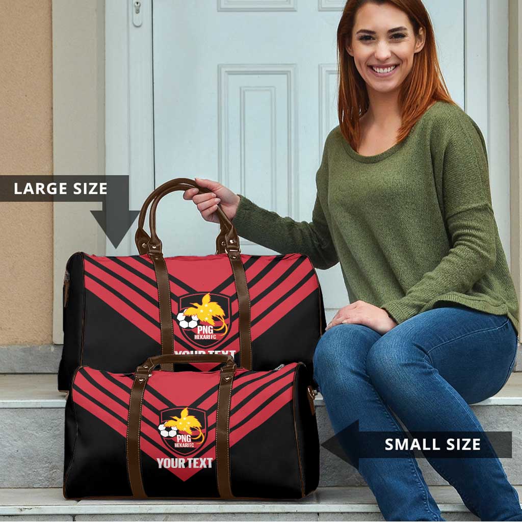 Hekari Papua New Guinea Football Custom Travel Bag Go PNG Red Army LT14 - Polynesian Pride