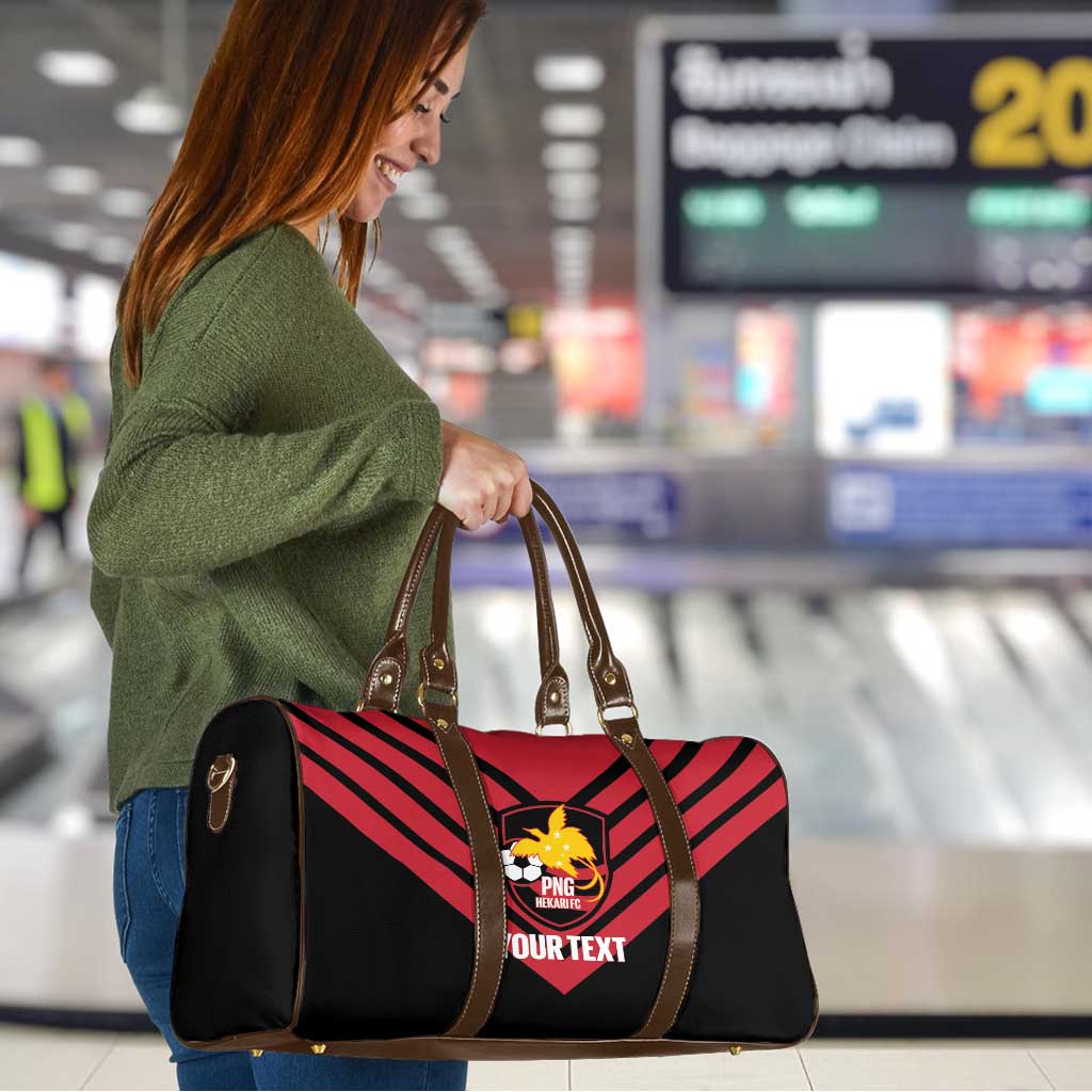 Hekari Papua New Guinea Football Custom Travel Bag Go PNG Red Army LT14 - Polynesian Pride