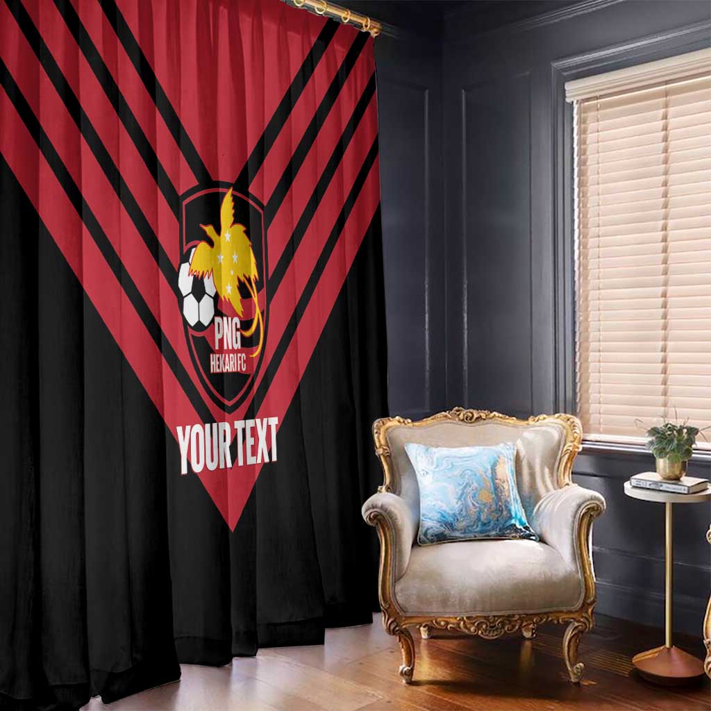 Hekari Papua New Guinea Football Custom Window Curtain Go PNG Red Army