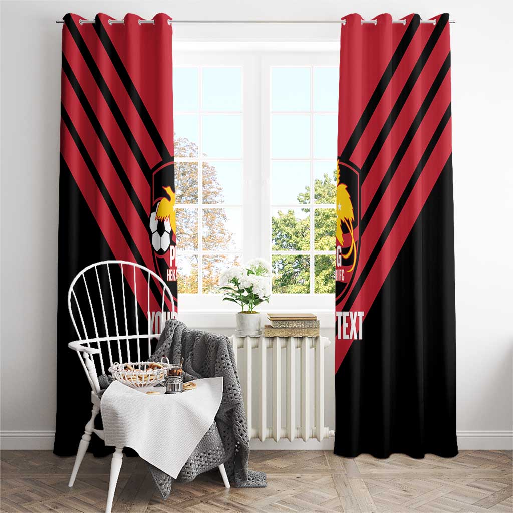 Hekari Papua New Guinea Football Custom Window Curtain Go PNG Red Army
