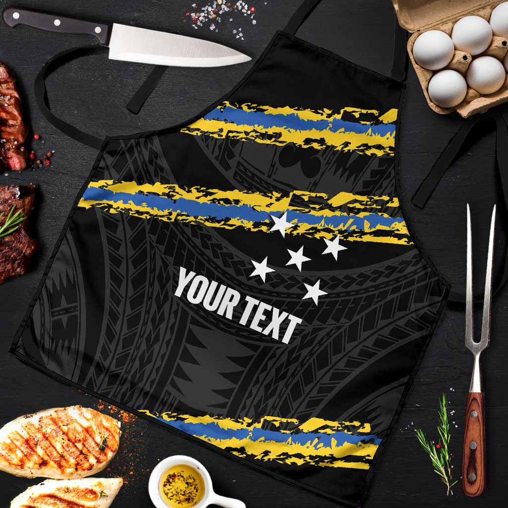 Kings Solomon Islands Football Custom Apron Come On Solomons Polynesian Grunge Style