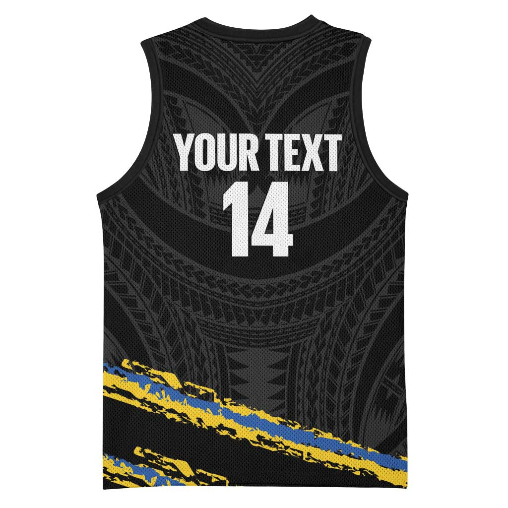Kings Solomon Islands Football Custom Basketball Jersey Come On Solomons Polynesian Grunge Style LT14 - Polynesian Pride