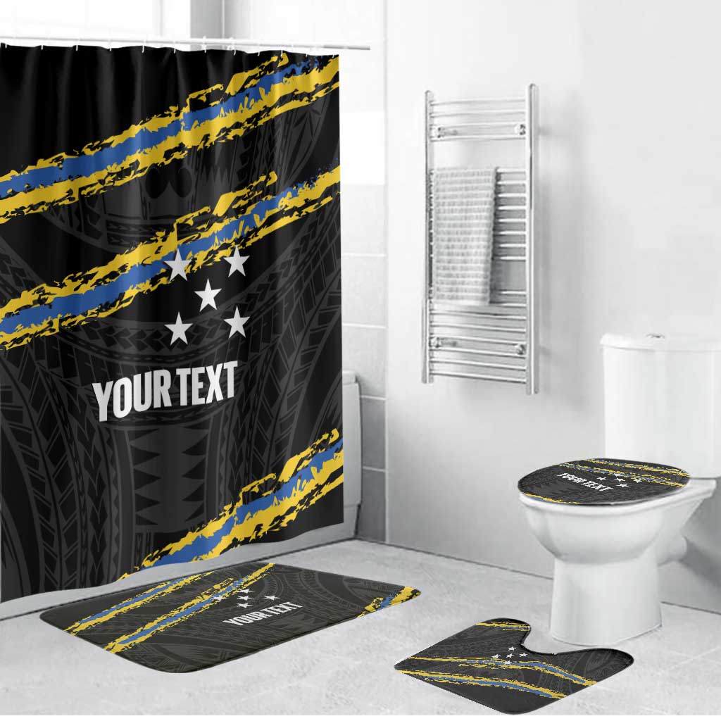 Kings Solomon Islands Football Custom Bathroom Set Come On Solomons Polynesian Grunge Style