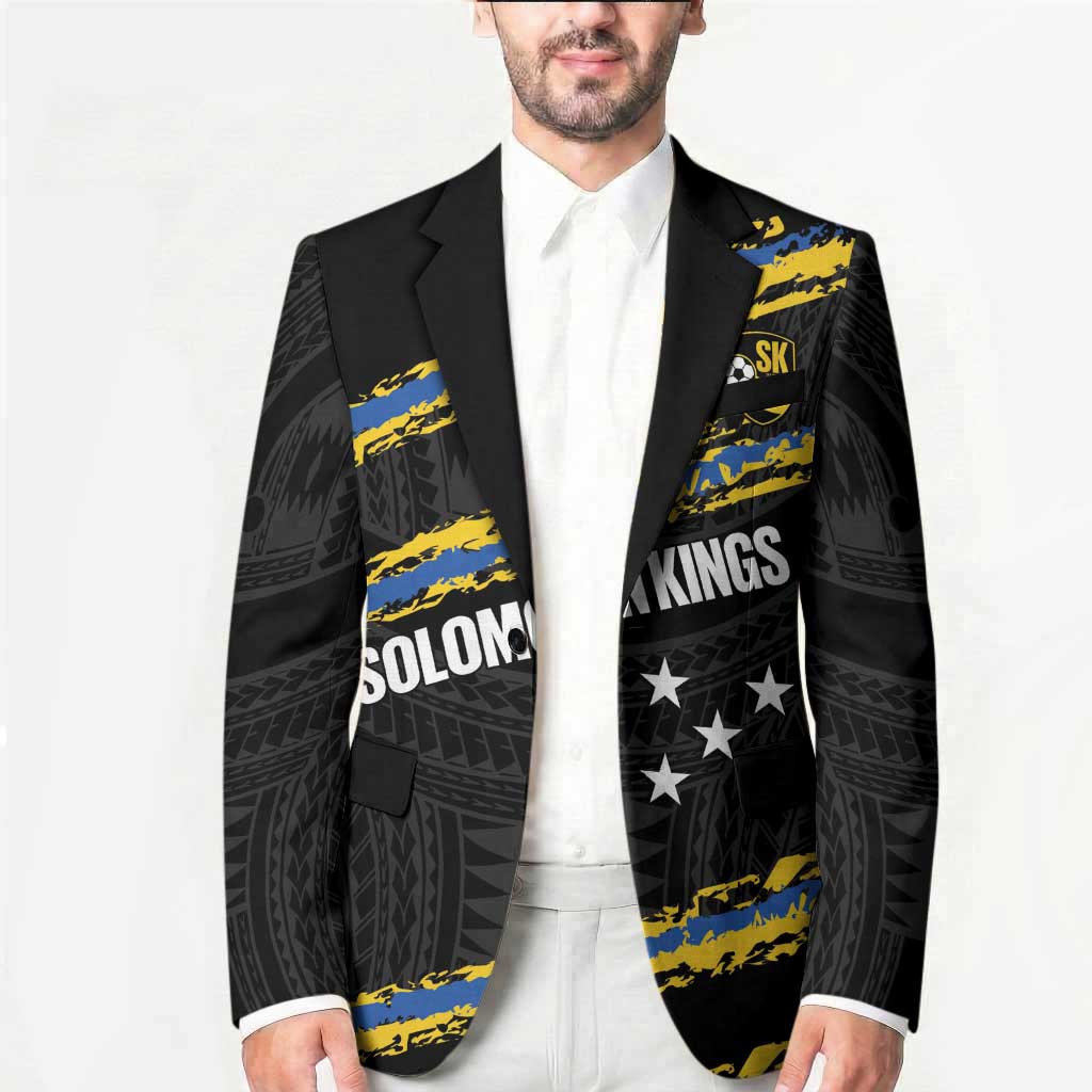 Kings Solomon Islands Football Custom Blazer Come On Solomons Polynesian Grunge Style