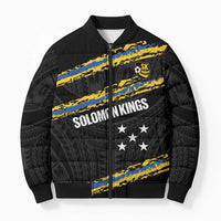 Kings Solomon Islands Football Custom Bomber Puffer Jacket Come On Solomons Polynesian Grunge Style