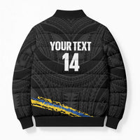 Kings Solomon Islands Football Custom Bomber Puffer Jacket Come On Solomons Polynesian Grunge Style