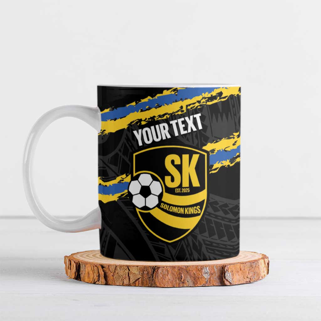 Kings Solomon Islands Football Custom Ceramic Mug Come On Solomons Polynesian Grunge Style