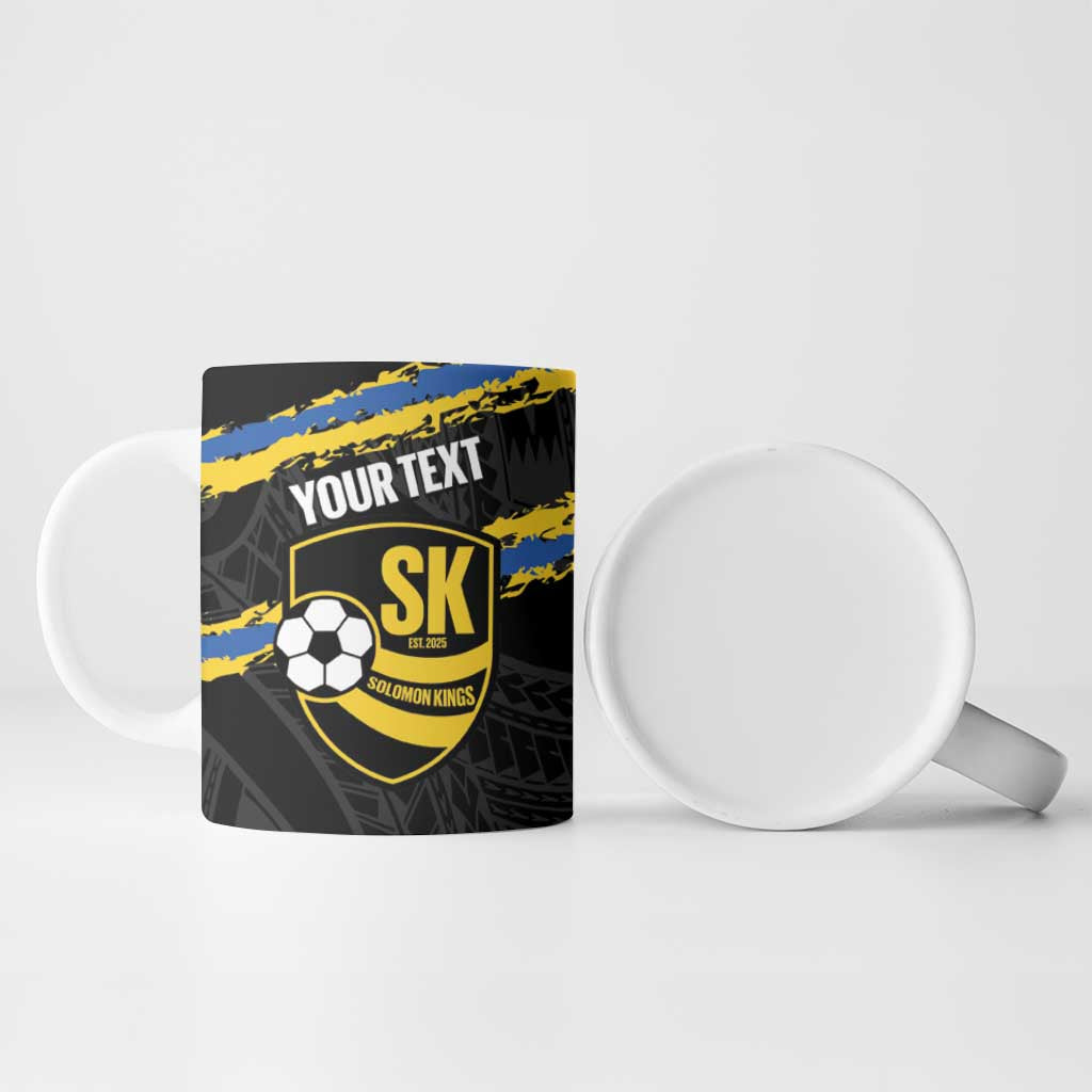 Kings Solomon Islands Football Custom Ceramic Mug Come On Solomons Polynesian Grunge Style