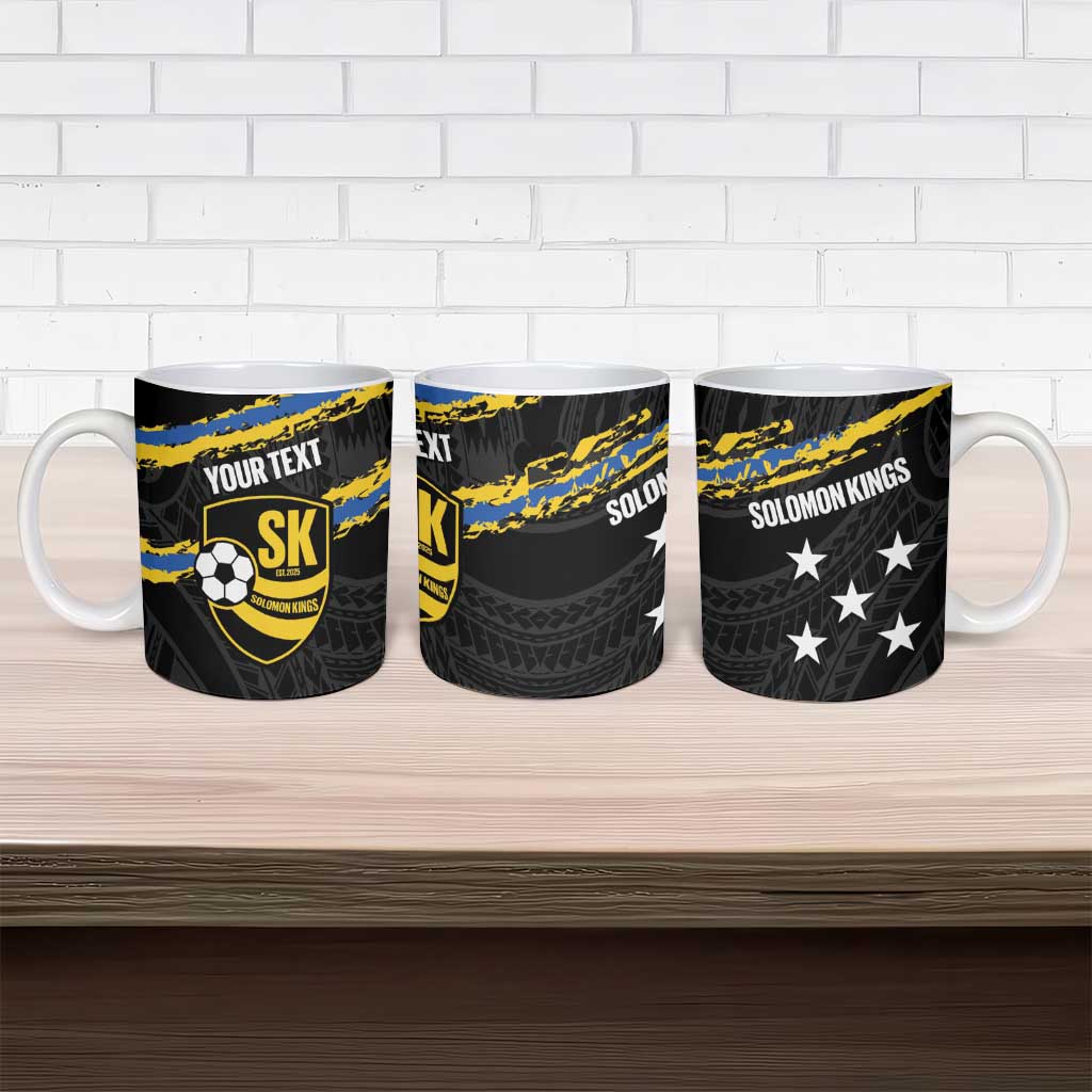 Kings Solomon Islands Football Custom Ceramic Mug Come On Solomons Polynesian Grunge Style