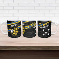 Kings Solomon Islands Football Custom Ceramic Mug Come On Solomons Polynesian Grunge Style