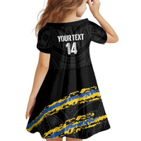 Kings Solomon Islands Football Custom Family Matching Off Shoulder Maxi Dress and Hawaiian Shirt Come On Solomons Polynesian Grunge Style LT14 - Polynesian Pride