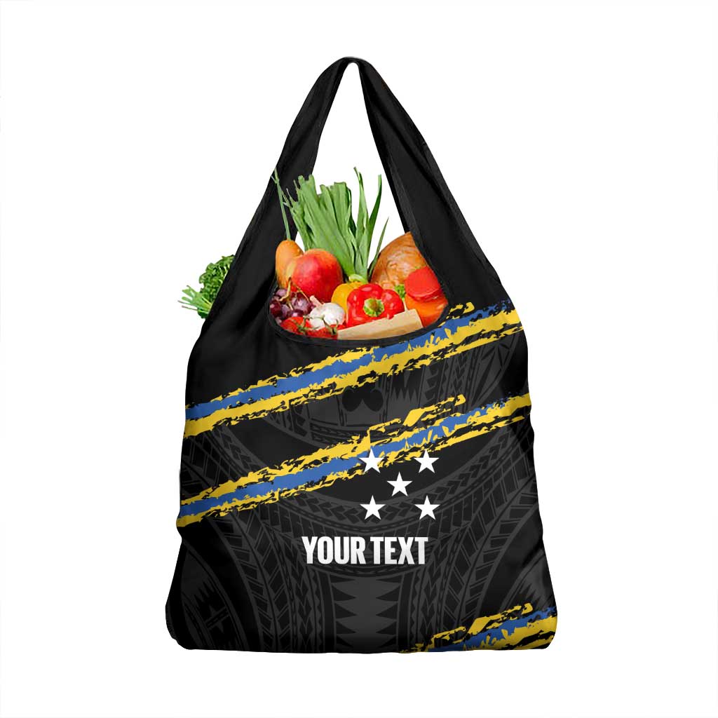 Kings Solomon Islands Football Custom Grocery Bag Come On Solomons Polynesian Grunge Style