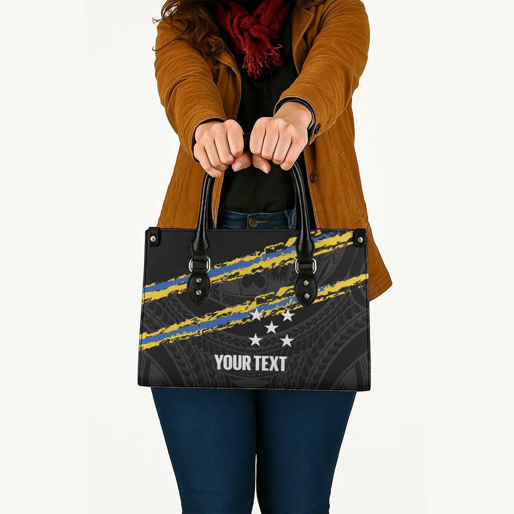 Kings Solomon Islands Football Custom Leather Bag Come On Solomons Polynesian Grunge Style