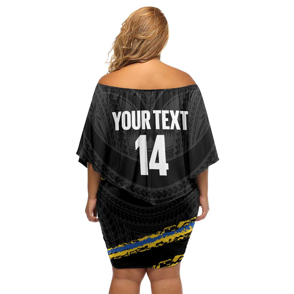 Kings Solomon Islands Football Custom Off Shoulder Short Dress Come On Solomons Polynesian Grunge Style