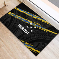 Kings Solomon Islands Football Custom Rubber Doormat Come On Solomons Polynesian Grunge Style