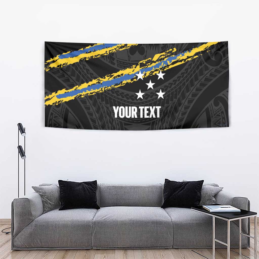 Kings Solomon Islands Football Custom Tapestry Come On Solomons Polynesian Grunge Style