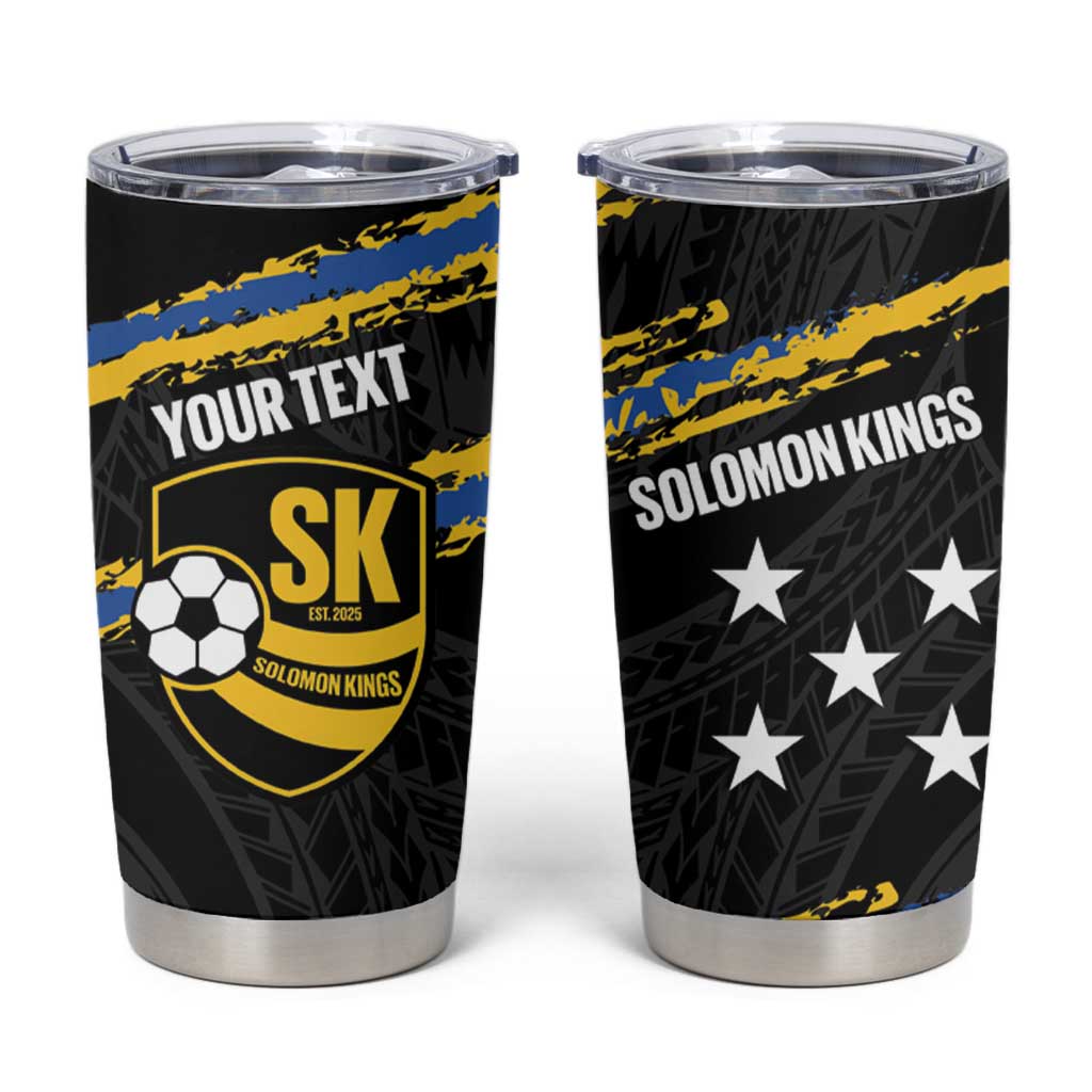 Kings Solomon Islands Football Custom Tumbler Cup Come On Solomons Polynesian Grunge Style