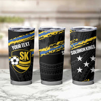 Kings Solomon Islands Football Custom Tumbler Cup Come On Solomons Polynesian Grunge Style