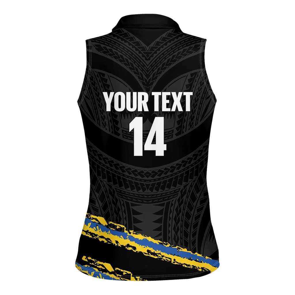 Kings Solomon Islands Football Custom Women Sleeveless Polo Shirt Come On Solomons Polynesian Grunge Style LT14 - Polynesian Pride