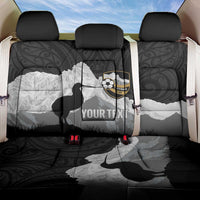 New Zealand South Island Football Custom Back Car Seat Cover Aoraki Mount Cook With Kiwi Maori Pattern