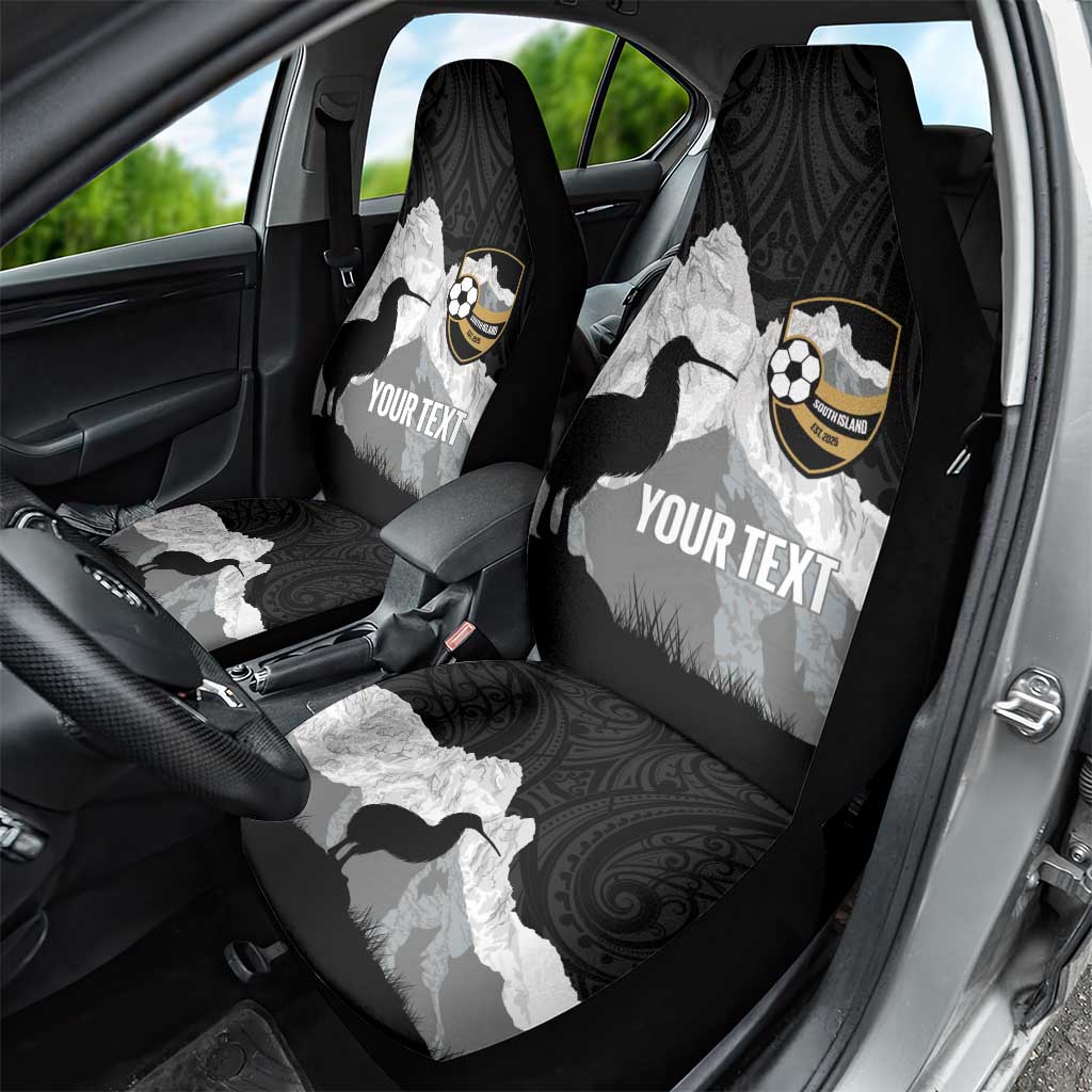New Zealand South Island Football Custom Car Seat Cover Aoraki Mount Cook With Kiwi Maori Pattern LT14 - Polynesian Pride