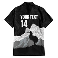 New Zealand South Island Football Custom Family Matching Off Shoulder Short Dress and Hawaiian Shirt Aoraki Mount Cook With Kiwi Maori Pattern LT14 - Polynesian Pride
