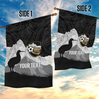 New Zealand South Island Football Custom Garden Flag Aoraki Mount Cook With Kiwi Maori Pattern LT14 - Polynesian Pride