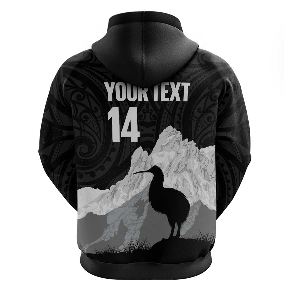 New Zealand South Island Football Custom Hoodie Aoraki Mount Cook With Kiwi Maori Pattern LT14 - Polynesian Pride