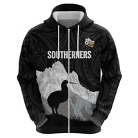 New Zealand South Island Football Custom Hoodie Aoraki Mount Cook With Kiwi Maori Pattern LT14 - Polynesian Pride