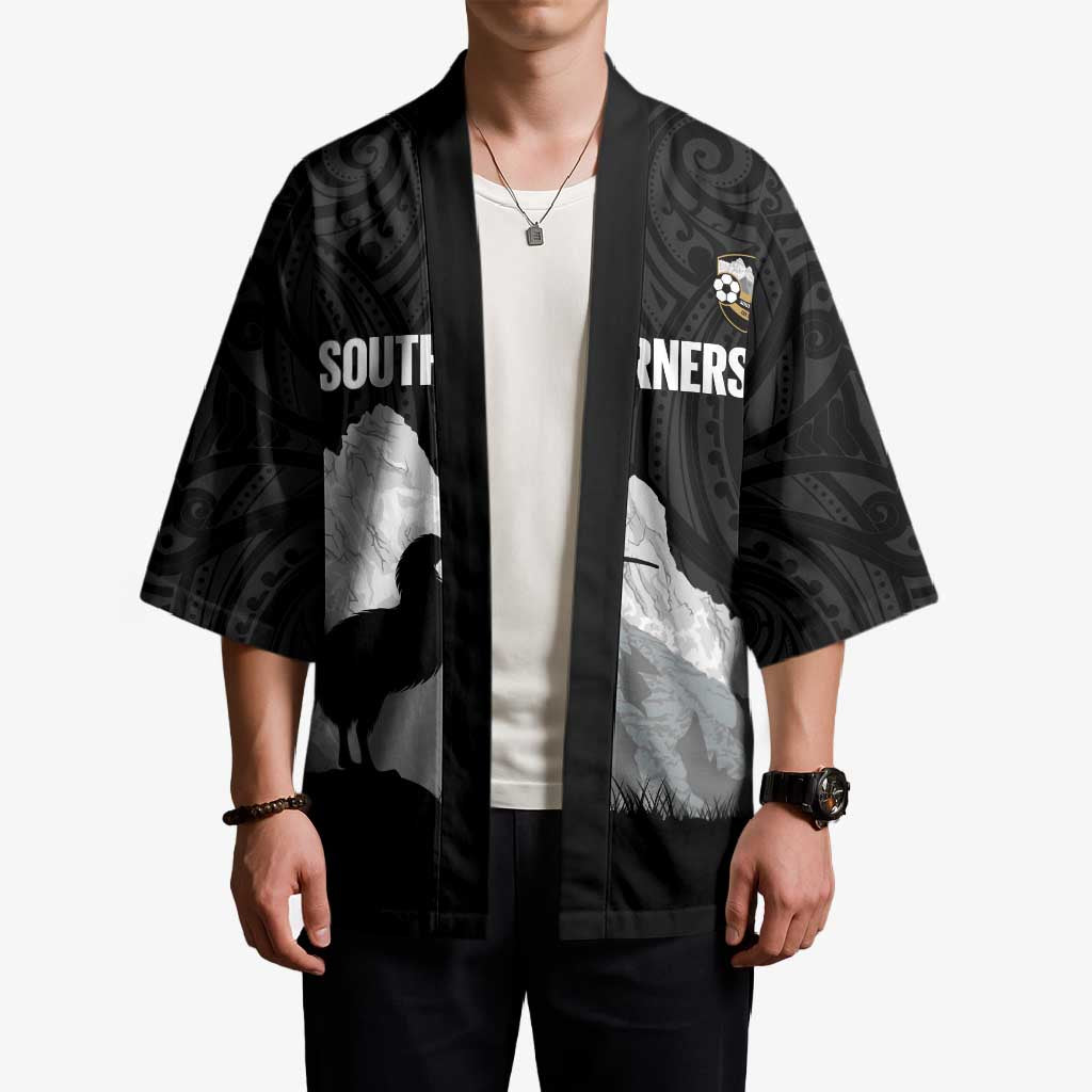 New Zealand South Island Football Custom Kimono Aoraki Mount Cook With Kiwi Maori Pattern