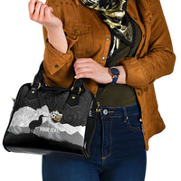 New Zealand South Island Football Custom Shoulder Handbag Aoraki Mount Cook With Kiwi Maori Pattern