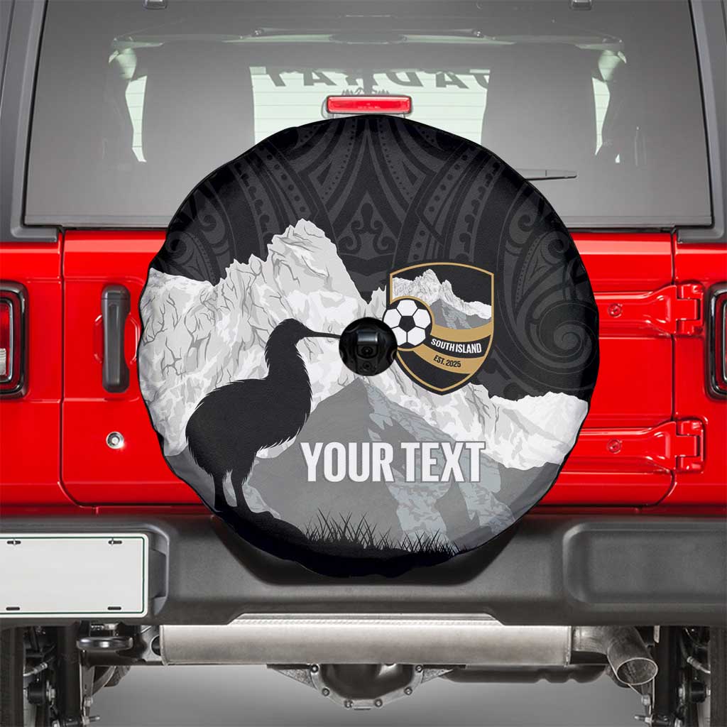 New Zealand South Island Football Custom Spare Tire Cover Aoraki Mount Cook With Kiwi Maori Pattern LT14 - Polynesian Pride