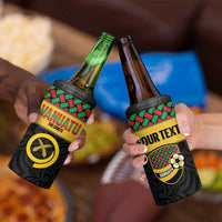 Vanuatu Football Custom 4 in 1 Can Cooler Tumbler Go Chiefs Basket-weave Pattern LT14 - Polynesian Pride
