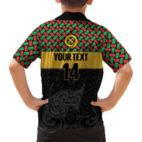 Vanuatu Football Custom Family Matching Mermaid Dress and Hawaiian Shirt Go Chiefs Basket-weave Pattern LT14 - Polynesian Pride