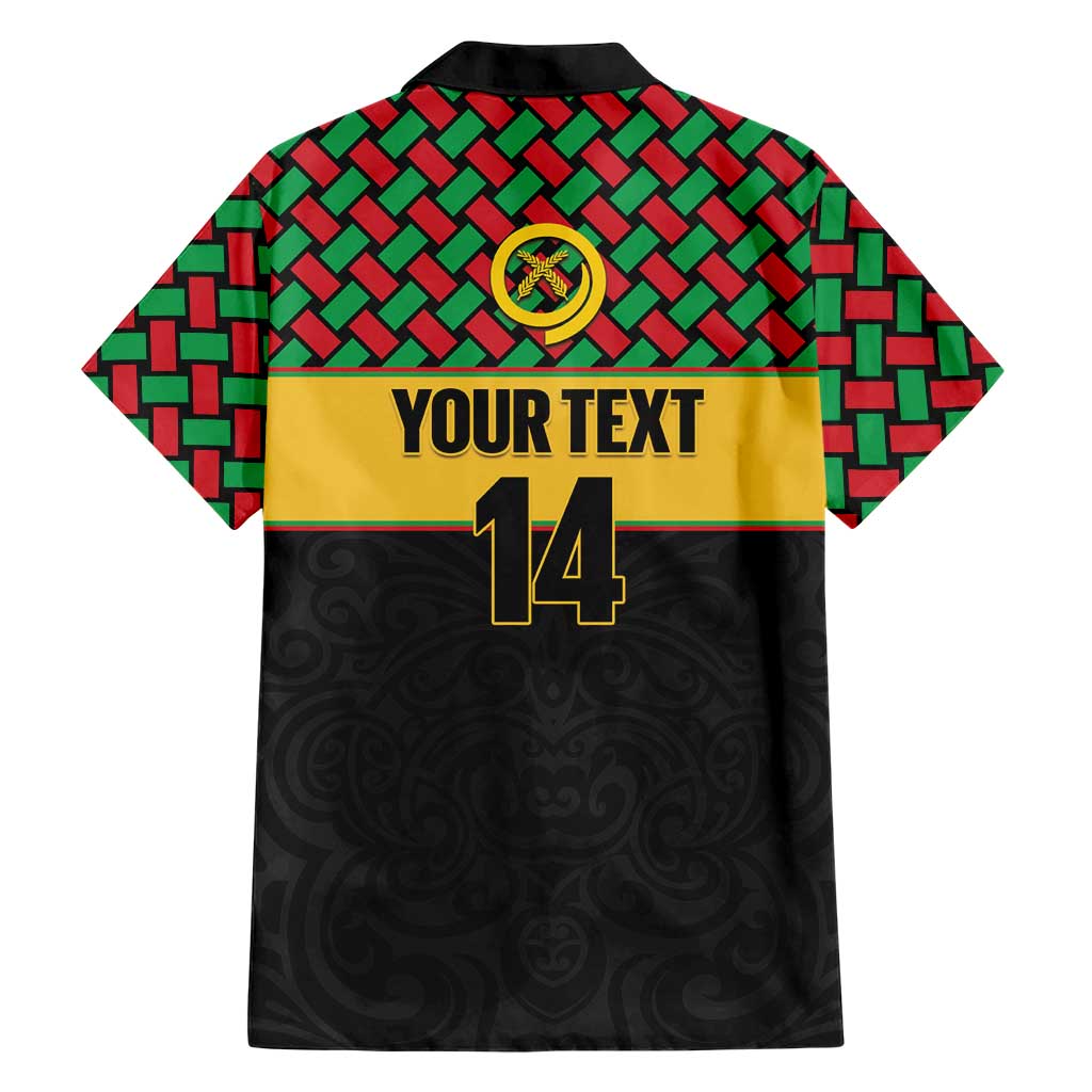 Vanuatu Football Custom Family Matching Summer Maxi Dress and Hawaiian Shirt Go Chiefs Basket-weave Pattern LT14 - Polynesian Pride