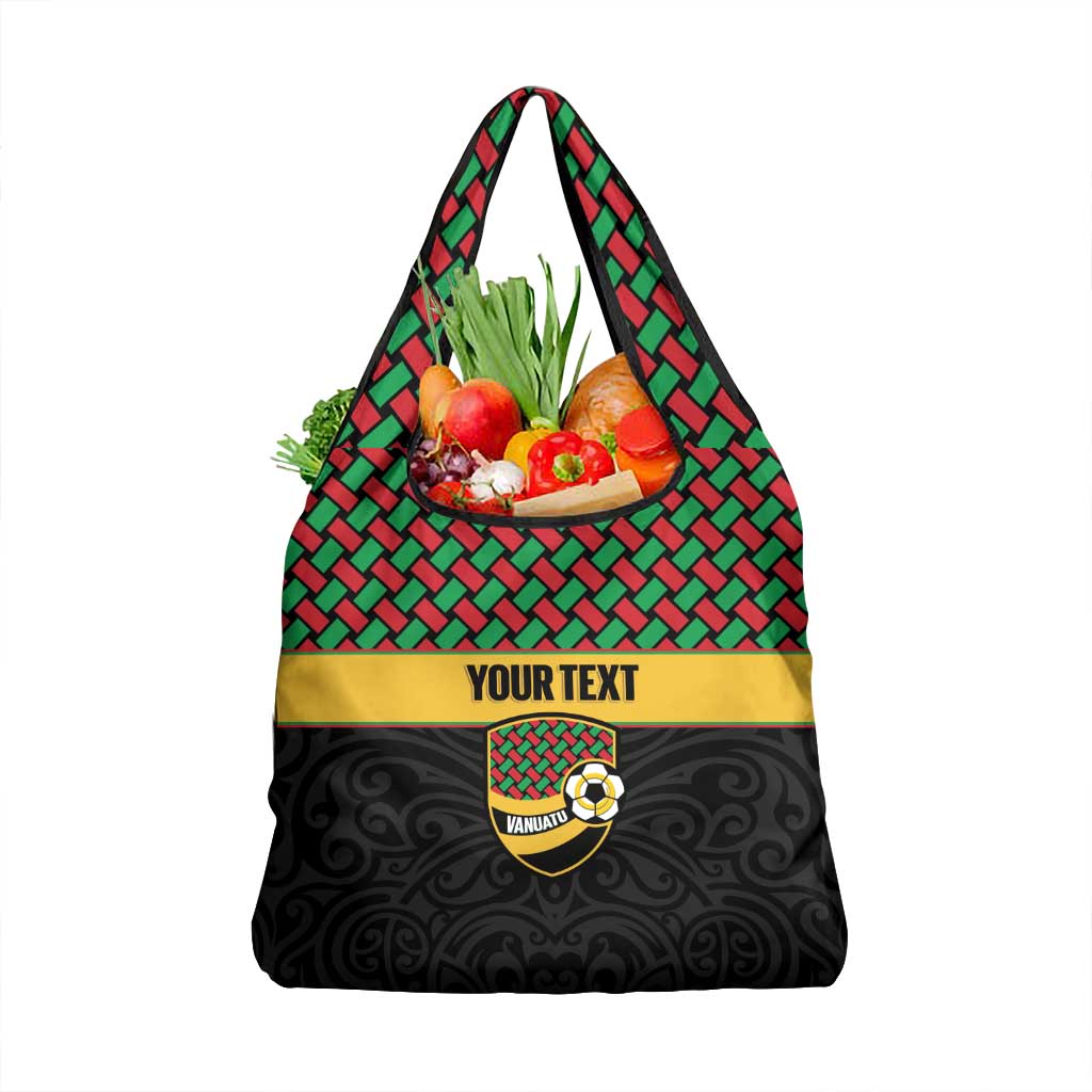 Vanuatu Football Custom Grocery Bag Go Chiefs Basket-weave Pattern