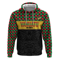 Vanuatu Football Custom Hoodie Go Chiefs Basket-weave Pattern LT14 Pullover Hoodie Black - Polynesian Pride
